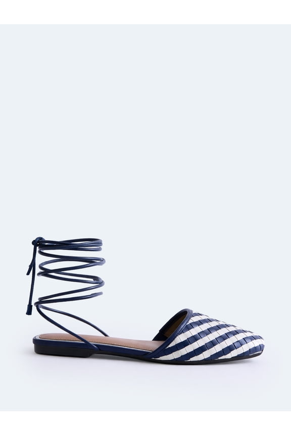 Women's Woven Wrap Slide Flats
