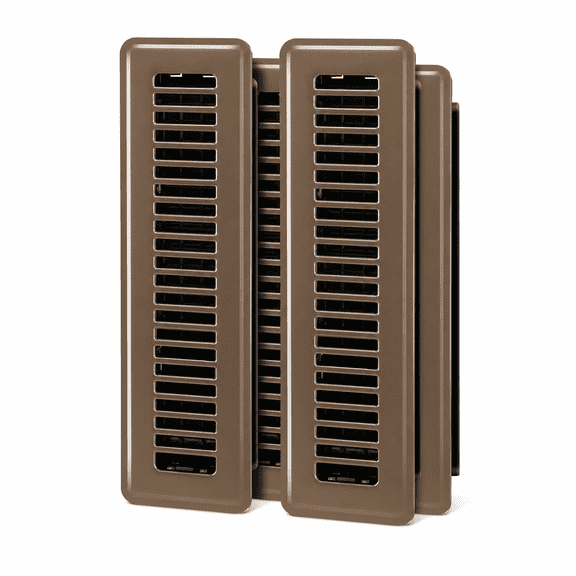 W Floor Register 2x12, 4 Pack Floor Vent Covers for Home Floor Heavy Duty Steel Walkable Floor Vents Air Vent Covers for Sidewall and Floor, Brown