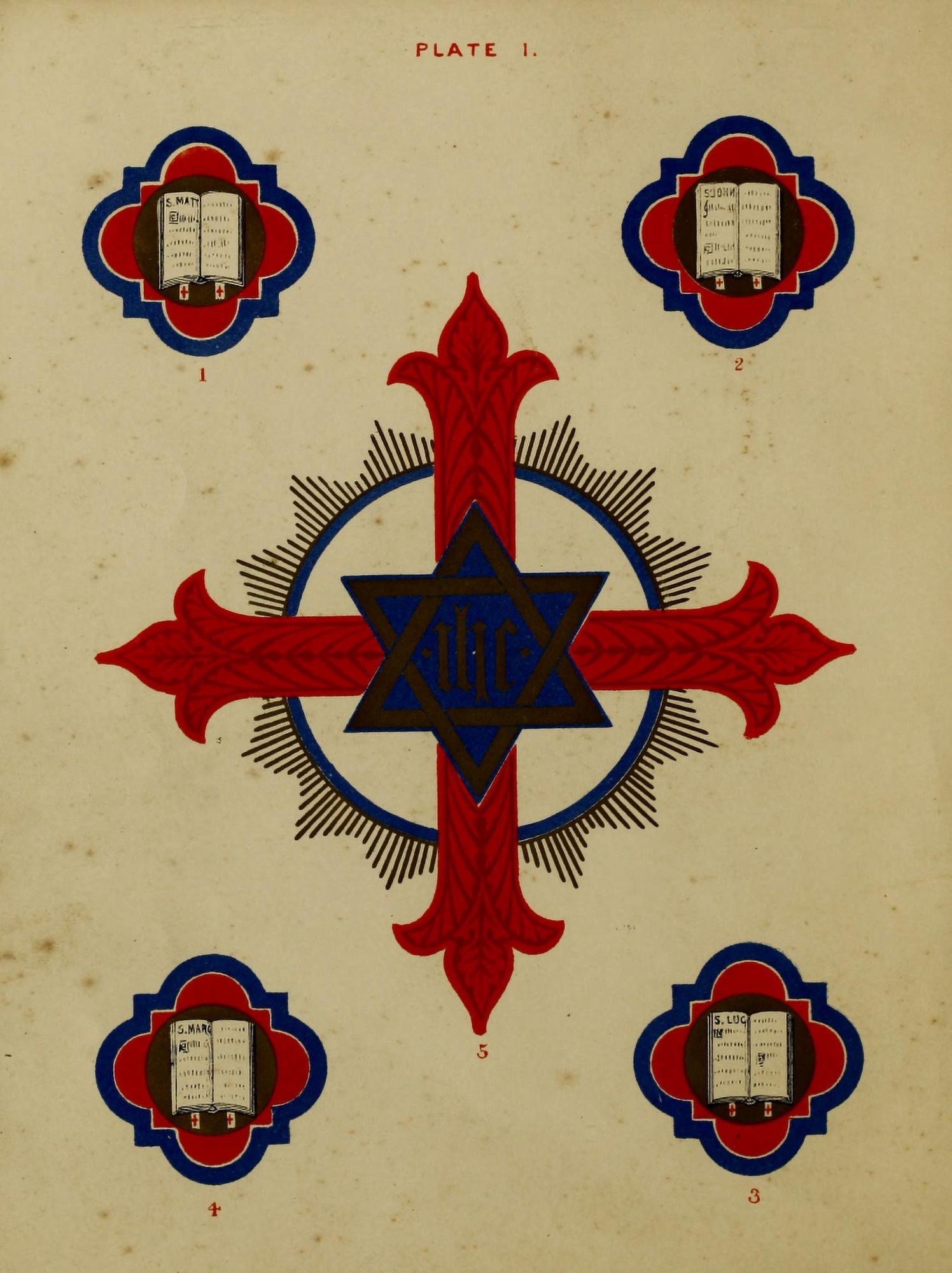 W & G Audsley Handbook of Christian Symbolism 1865 Various 1 Canvas Art -  (18 x 24)