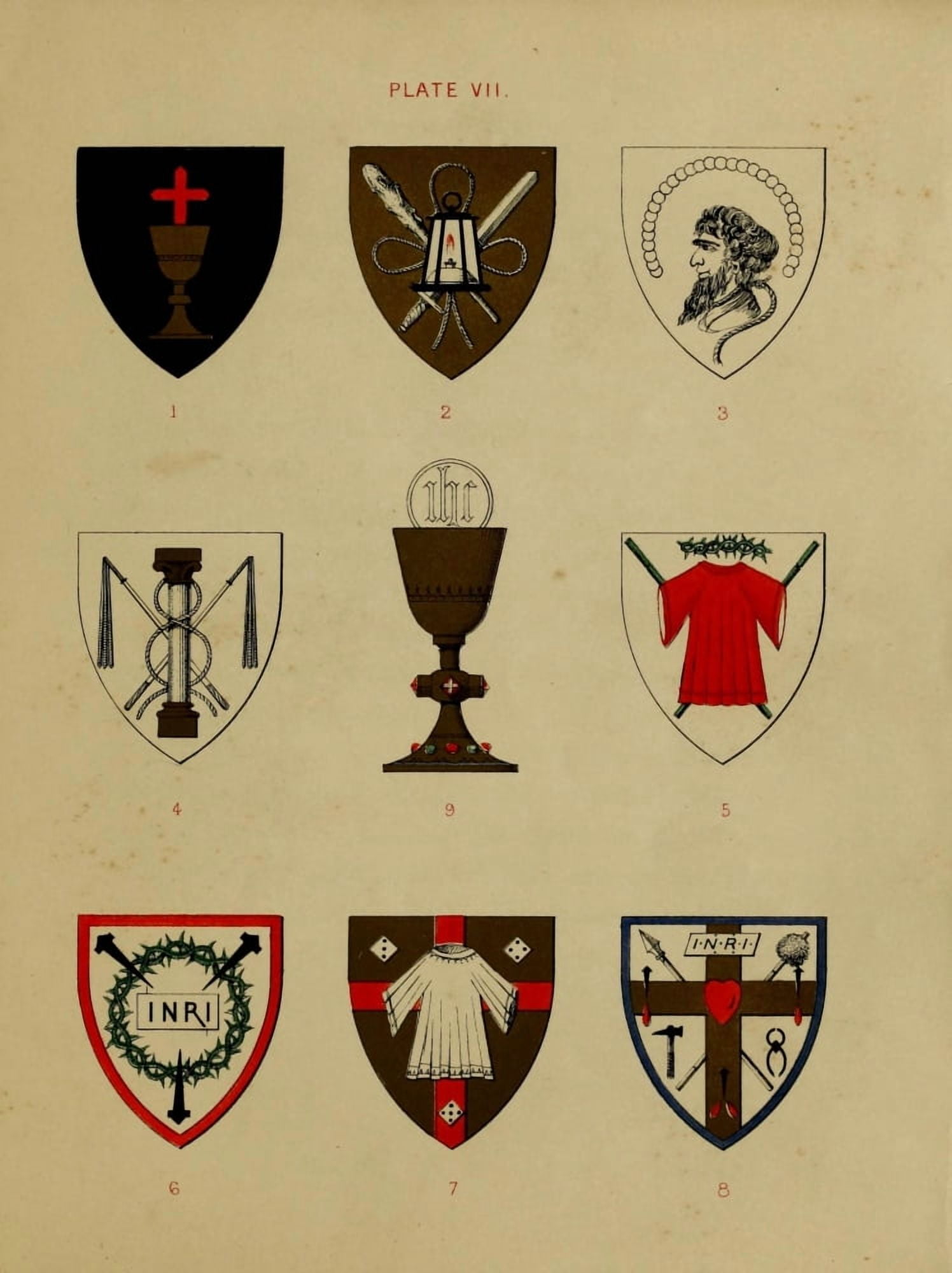 W & G Audsley Handbook of Christian Symbolism 1865 Various 2 Canvas Art -  (24 x 36)