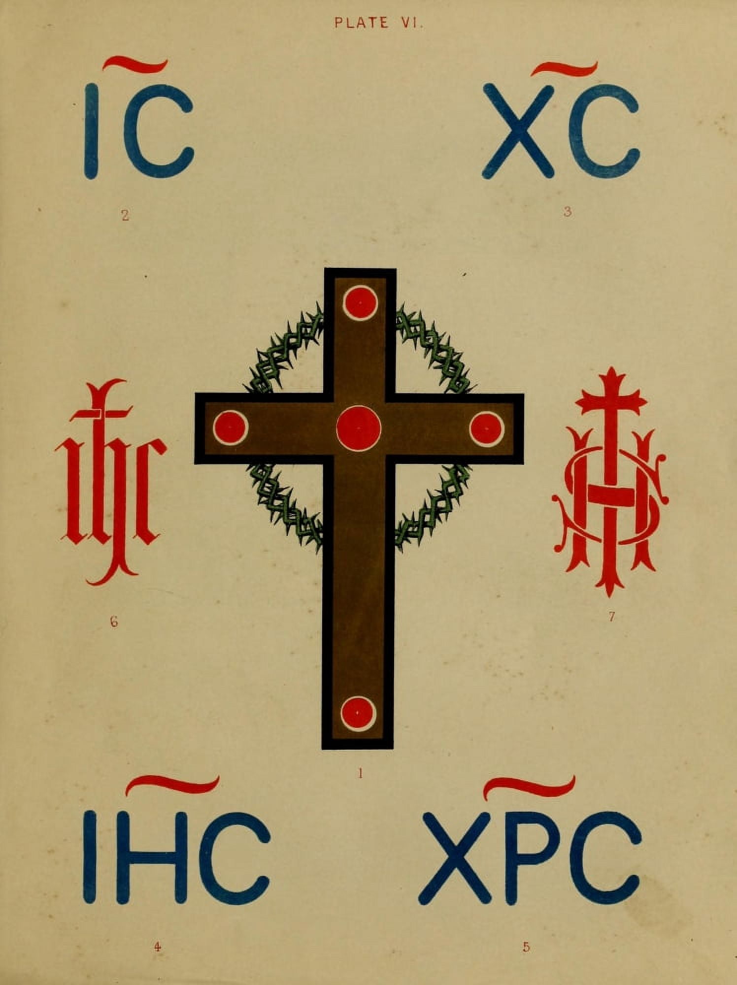 W & G Audsley Handbook of Christian Symbolism 1865 Various 4 Canvas Art -  (24 x 36)