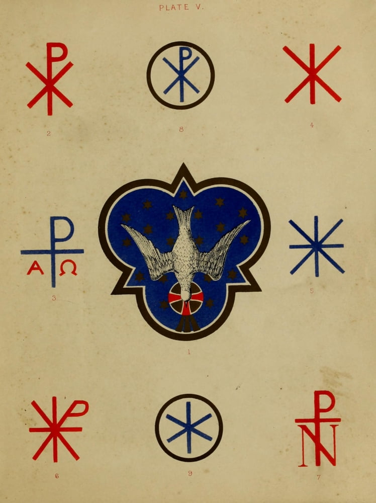 W & G Audsley Handbook of Christian Symbolism 1865 Various 5 Canvas Art - (24 x 36)