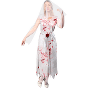 Ghost Bride Halloween Costume for Adults, Women's Size XL 16/18, by Way to Celebrate