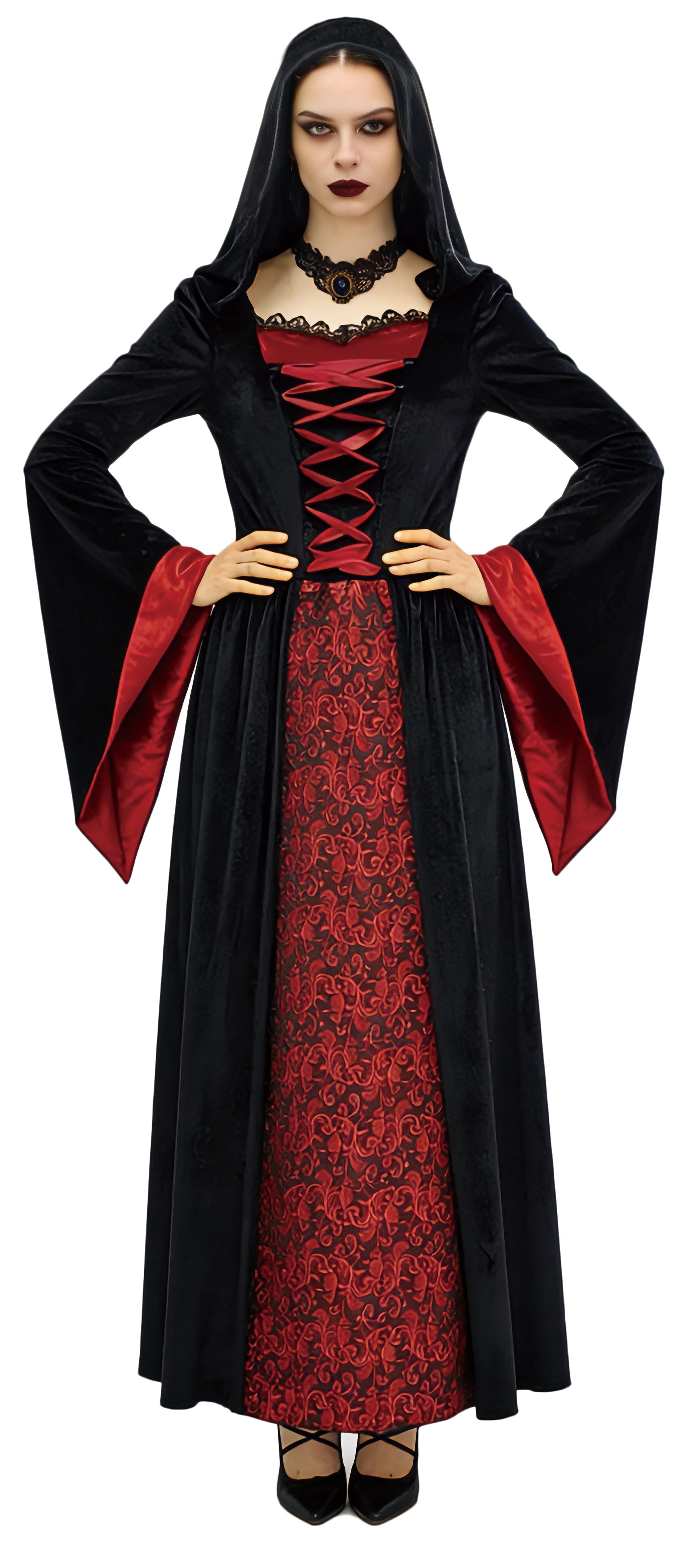 Gothic Vampire, Halloween Costume for Adults, Women's Size M (8/10), by Way to Celebrate