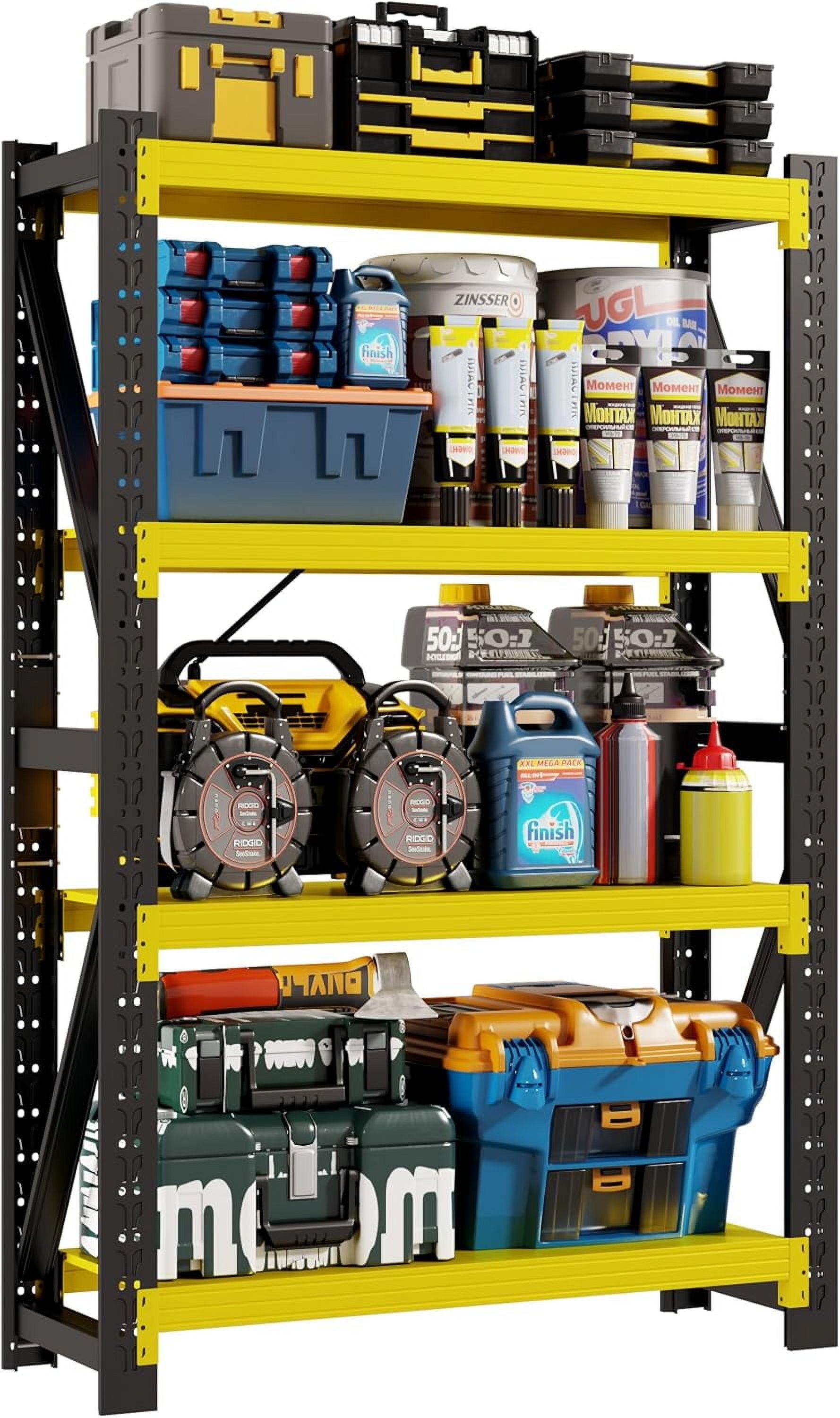 W Garage Shelving Heavy Duty,4000Lbs Garage Storage,Metal Adjustable