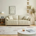 thumbnail image 1 of W-HOME 75.59” Sofa Couch, Modern Sofa Loveseat, Oversize Deep Seat Sofa, Loveseat Furniture with Hardwood Frame, Mid-Century Upholstered Couch for Living Room, Bedroom, Apartment（RICE WHITE）, 1 of 6