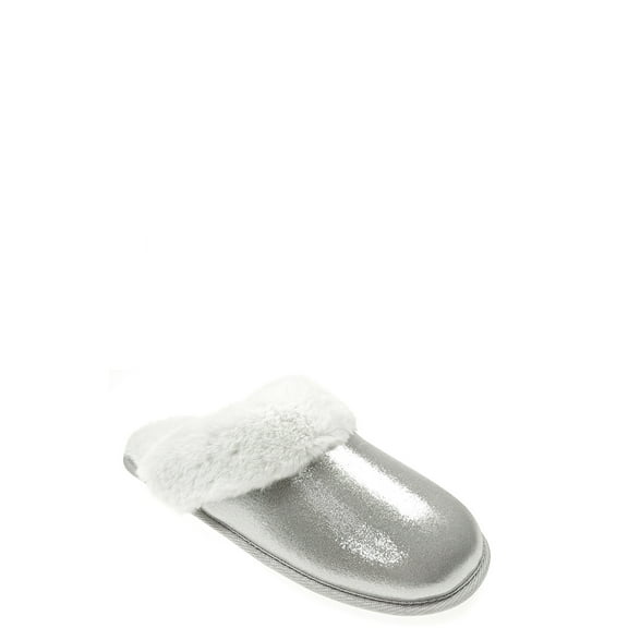 Holiday Time Mommy & Me Metallic Scuff Slippers
