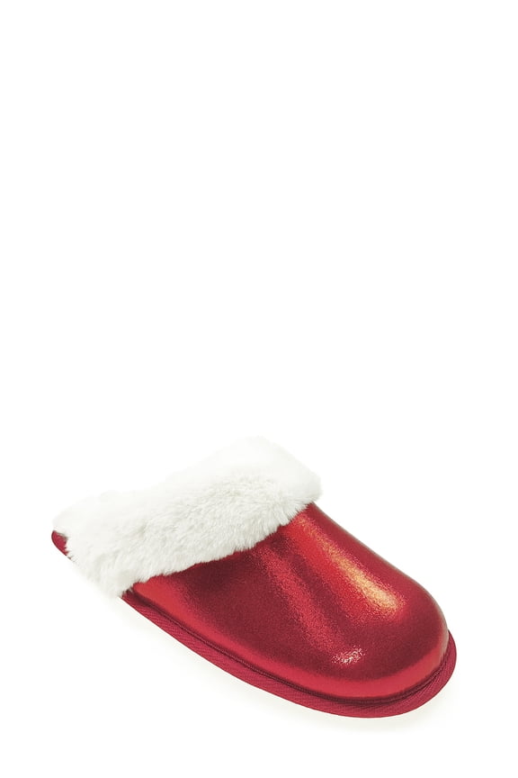 Mommy & Me Metallic Scuff Slippers
