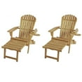 thumbnail image 1 of Oceanic Collection Adirondack Chaise Lounge Chair Foldable, cup and glass holder, built in ottoman, Set of 2, 1 of 2