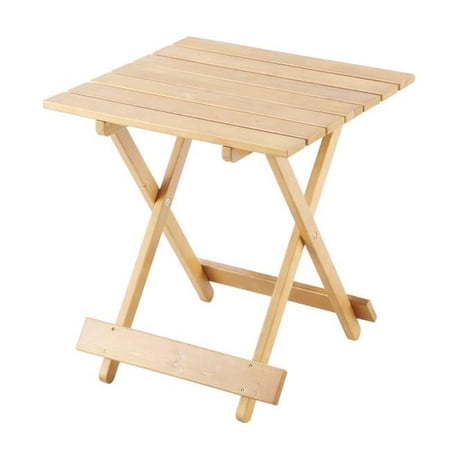 W Home SW1912NC-ET 55 in. Foldable Pine End Table, Natural Color