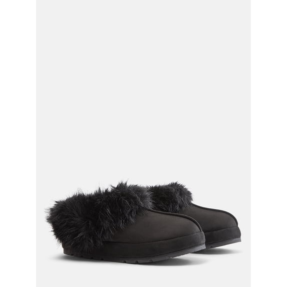Joyspun Women's Faux Fur Slipper Booties
