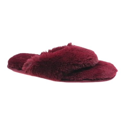 Women's Faux Fur Thong Slippers