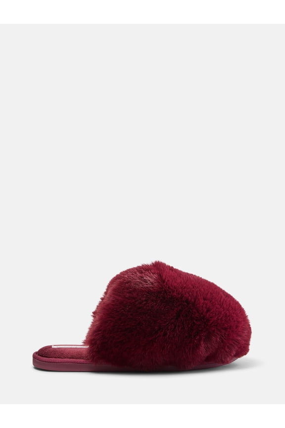 Women’s Faux Fur Puff Scuff Slippers