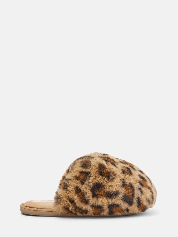 Women’s Faux Fur Puff Scuff Slippers