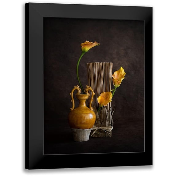 W, Joanna 19x24 Black Modern Framed Museum Art Print Titled - Calla Lilies