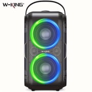 W-KING 80W RMS Party Portable Speakers Bluetooth Wireless Boombox/4 Drivers2*4.04 Woofer, Huge 105dB Sound Large Speaker
