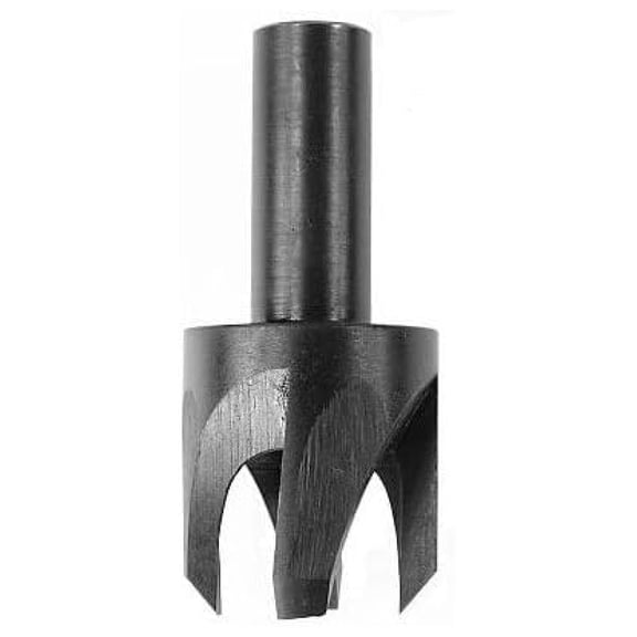 W.L. Fuller 11660500 1/2" Plug Cutter - Standard Type Four with 3/8" Shank for Woodworking - Carbon Steel, Heat Treated, Smooth Chamfered Plugs
