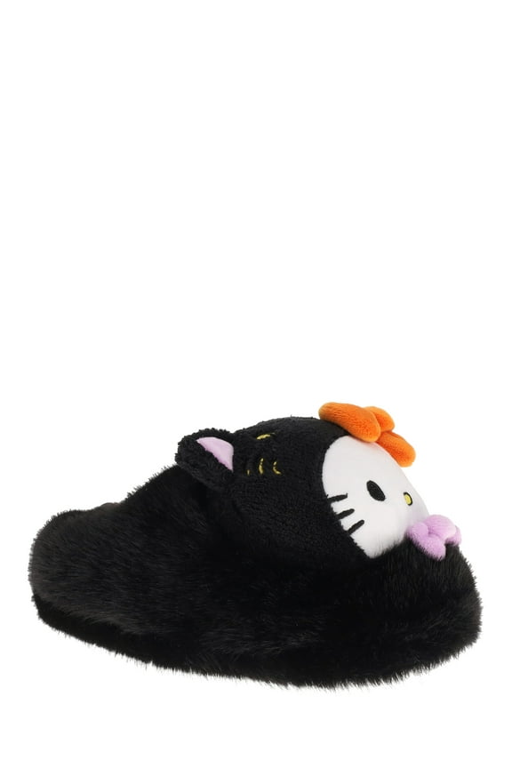 ® by Sanrio® Women's Halloween Black Cat Costumed Hello Kitty® by Sanrio® Plush Slippers
