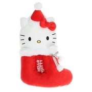 HELLO KITTY by Sanrio Women's Red Christmas Holiday Stocking Slippers