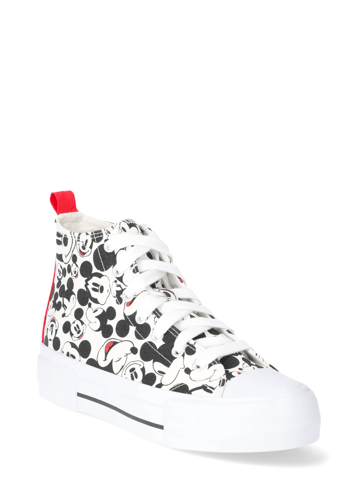 Disney Women's Mickey Mouse High-Top Lace-Up Sneakers