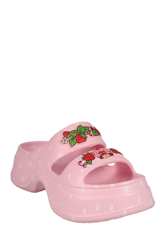 Womens Double Strap Platform Sandals