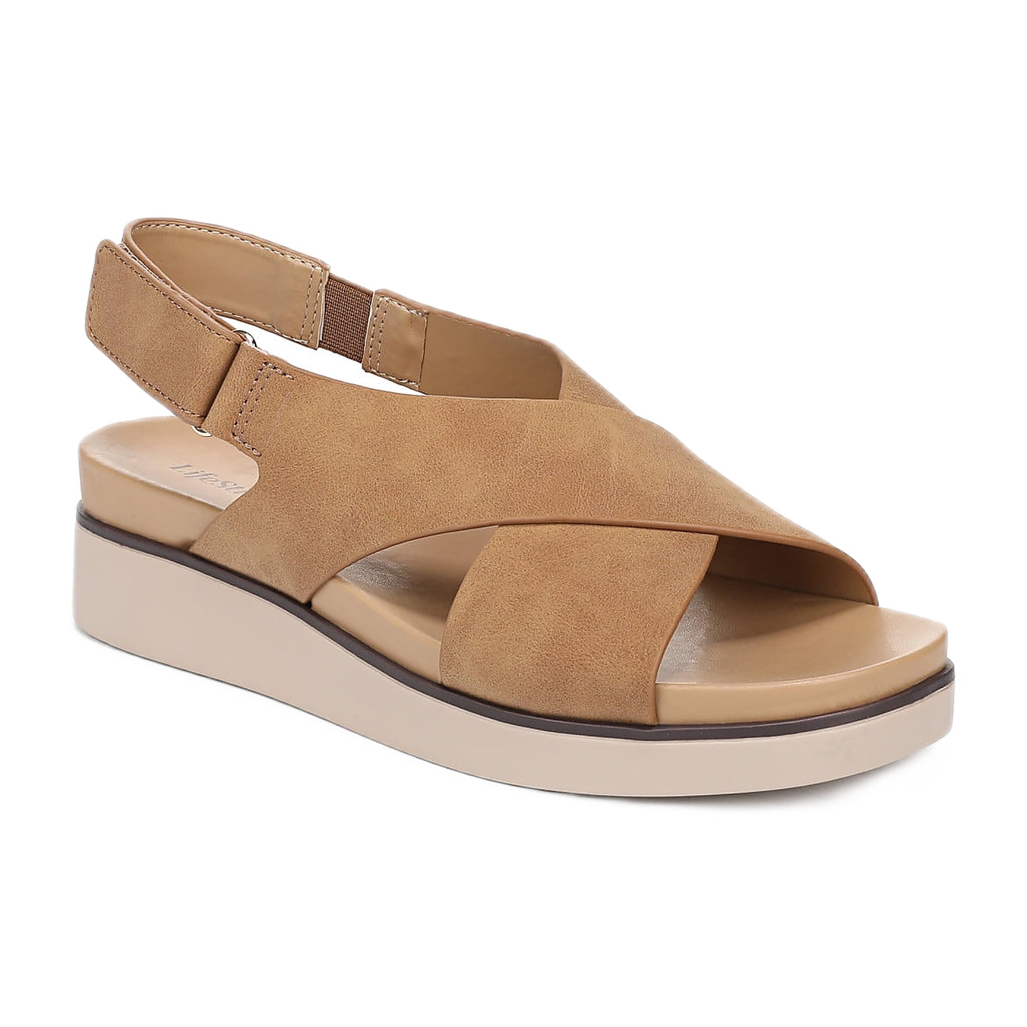 Lifestride Women's Geraldine Crossband Comfort Sandals