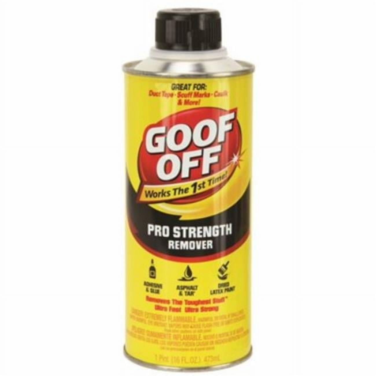 Goof Off FG653 16 oz Can Of Liquid Pro Strength Paint Glue Graffiti Remover - Quantity of 12