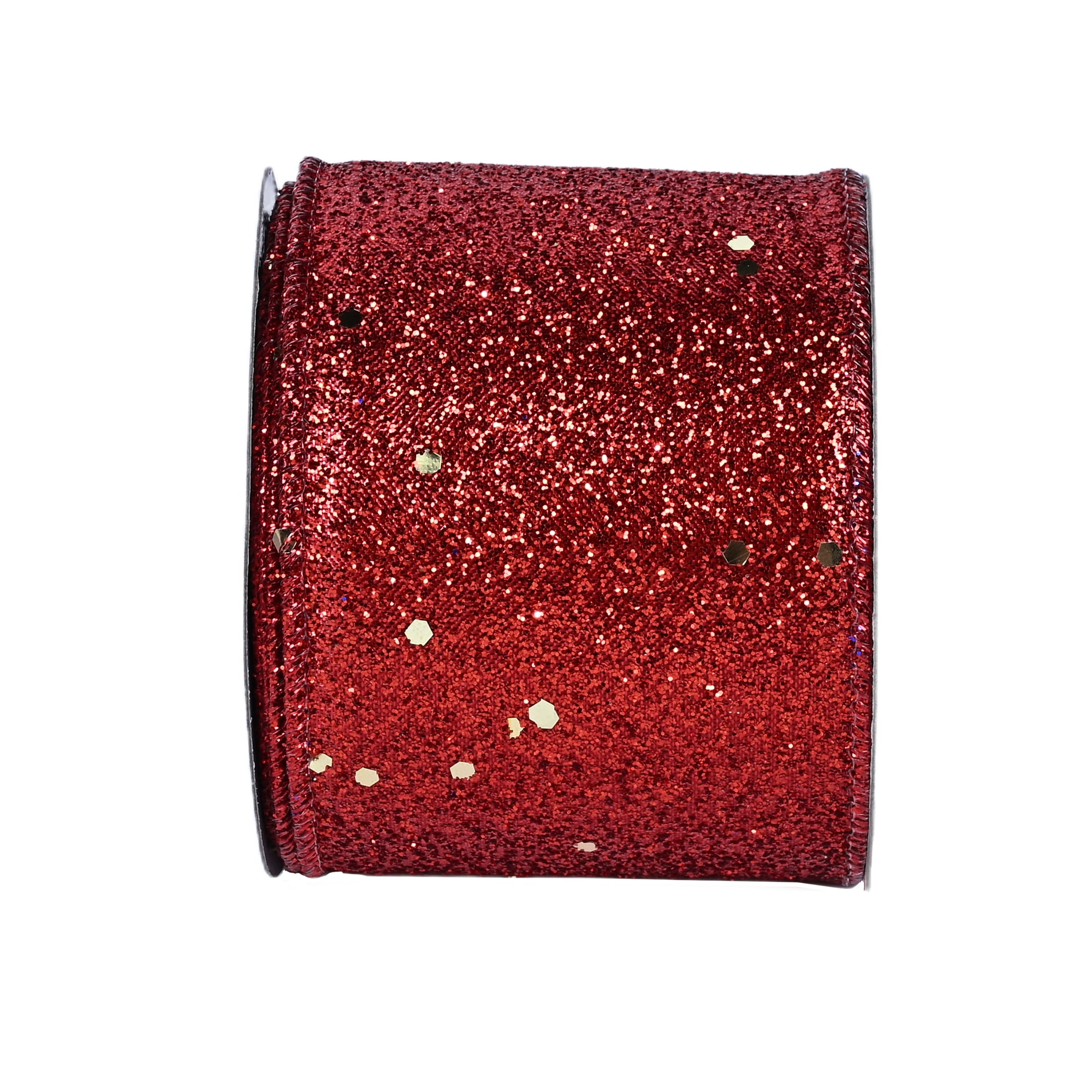 Hello Hobby 2.5" Metallic Red Wire Ribbon, 3 yards