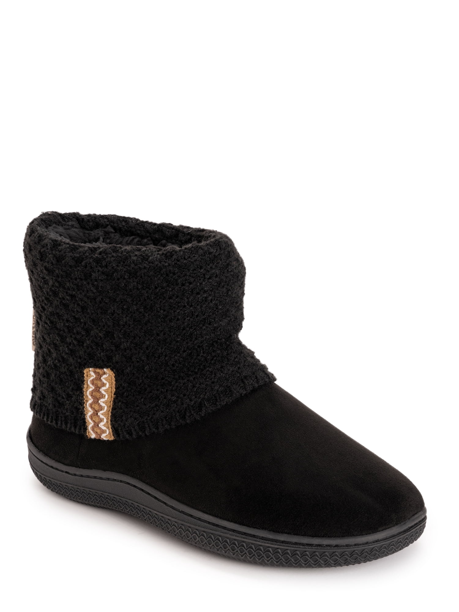 MUK LUKS Women's Cable Knit Bootie Slipper