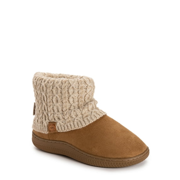 MUK LUKS Women's Cable Knit Slipper Booties