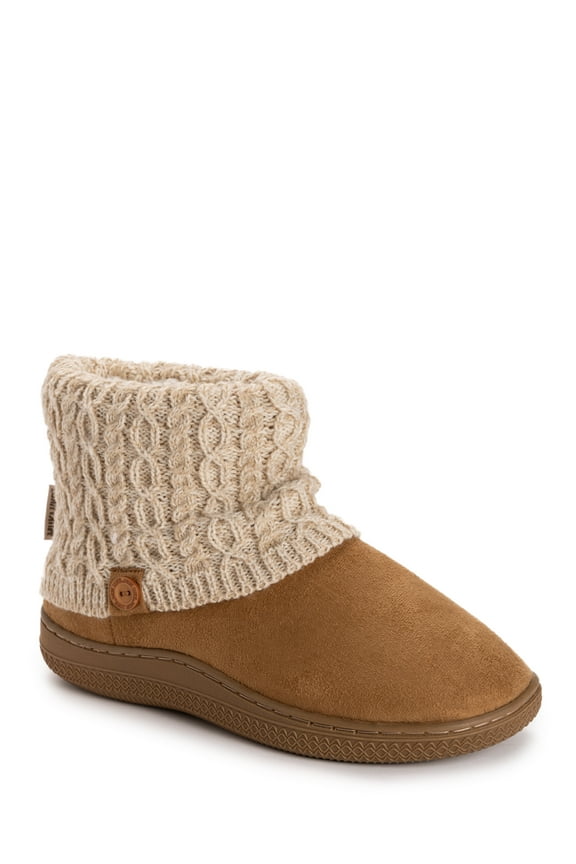 Women's Cable Knit Slipper Booties