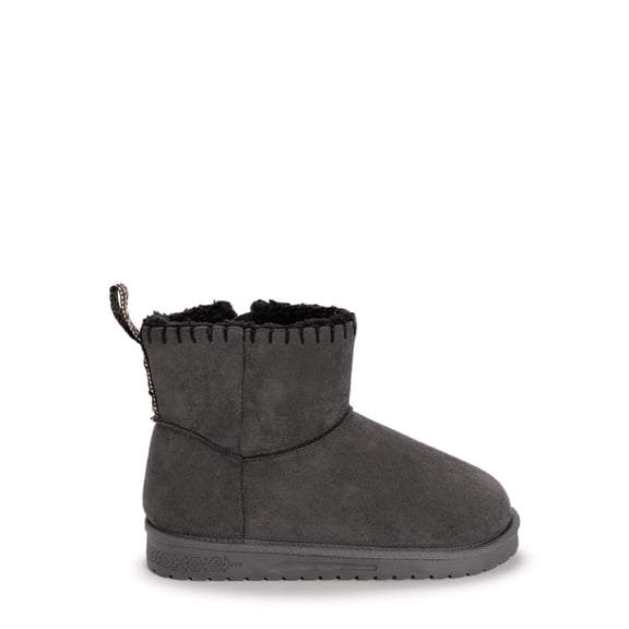 MUK LUKS Women's Truvie Faux Suede Cozy Ankle Bootie (Wide Width Available)