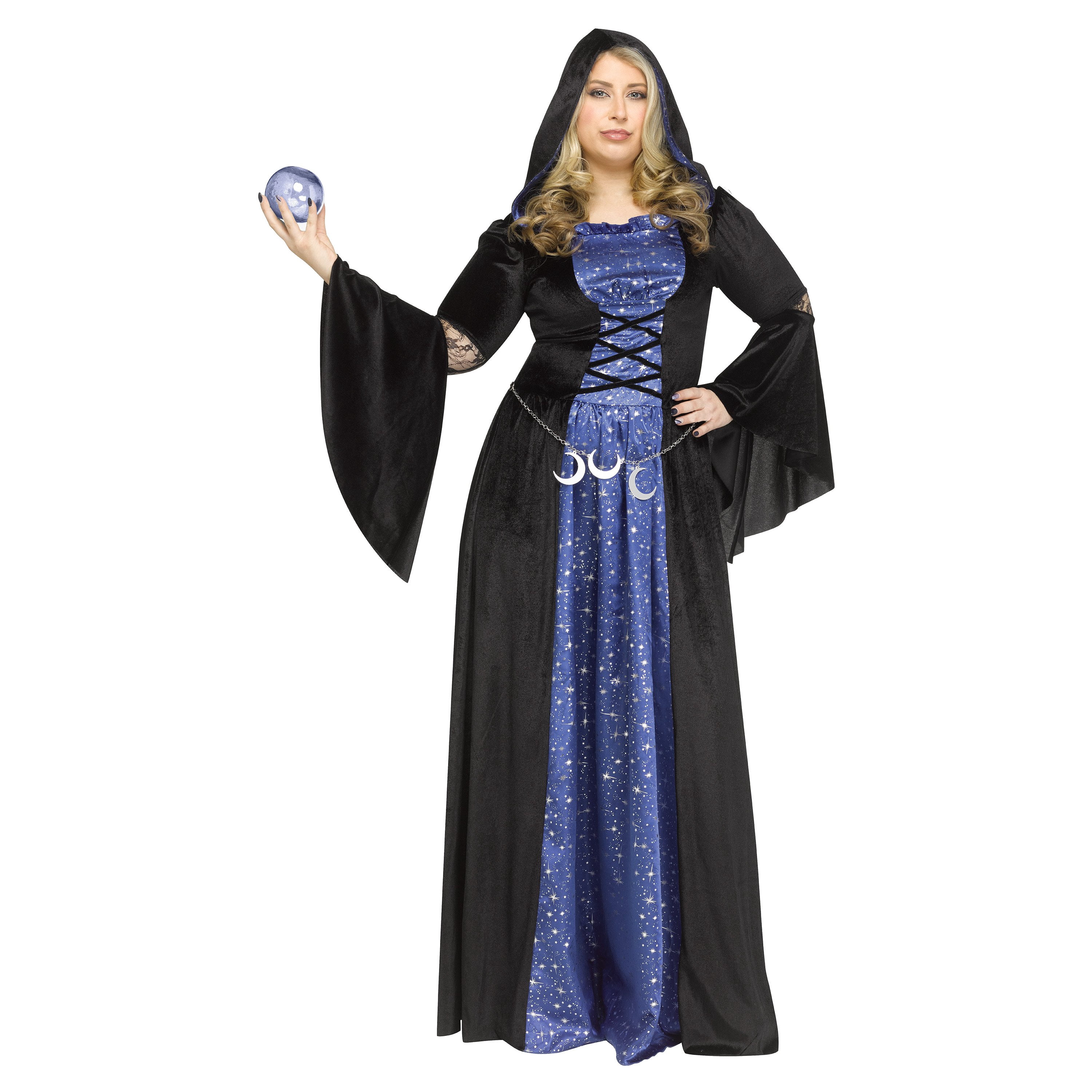 Midnight Sorceress Halloween Costume for Adults, Women's Size 2X (20/22W), by Way to Celebrate