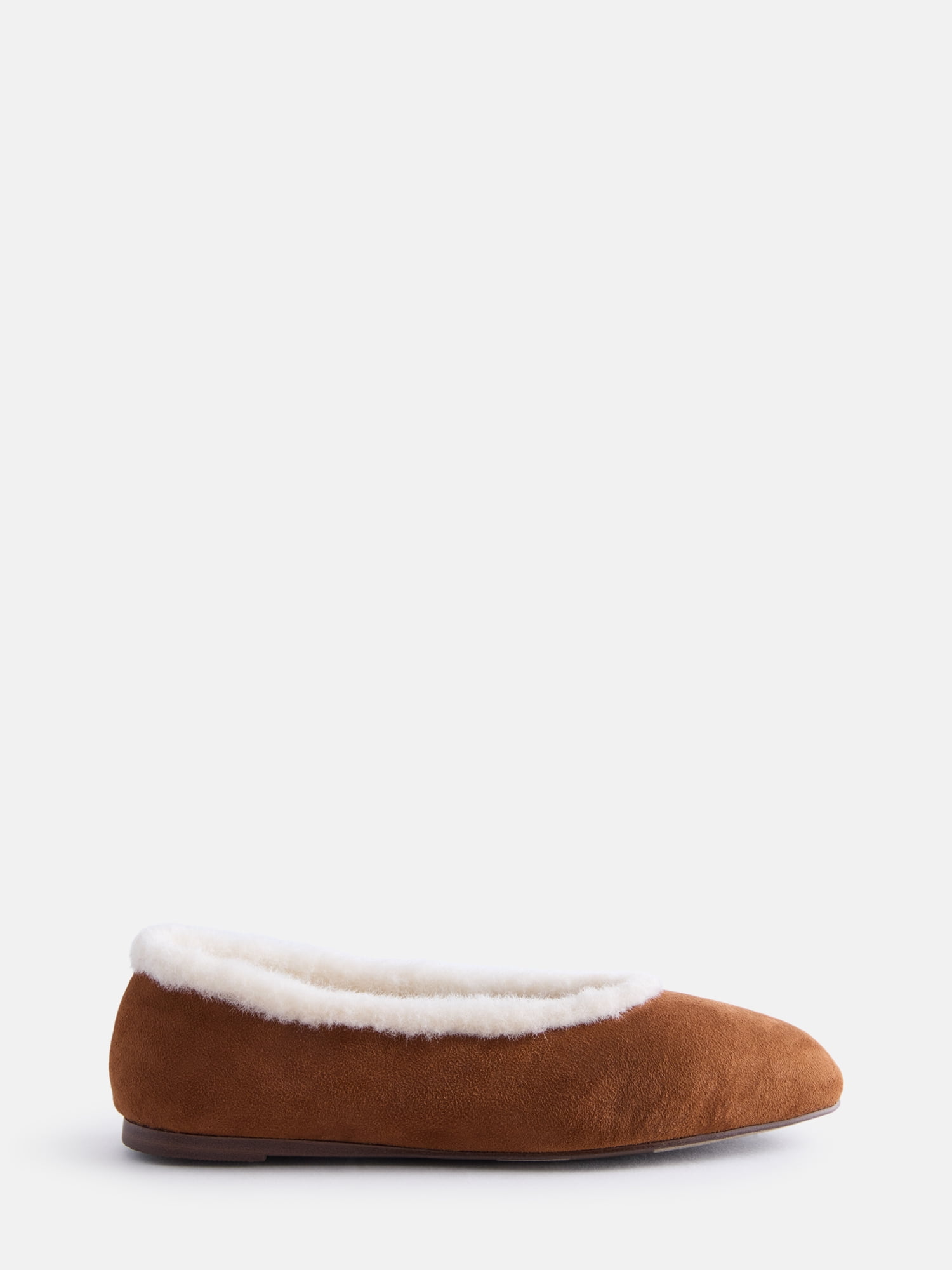 Madden NYC Women's Faux Sherpa Lined Ballet Flats