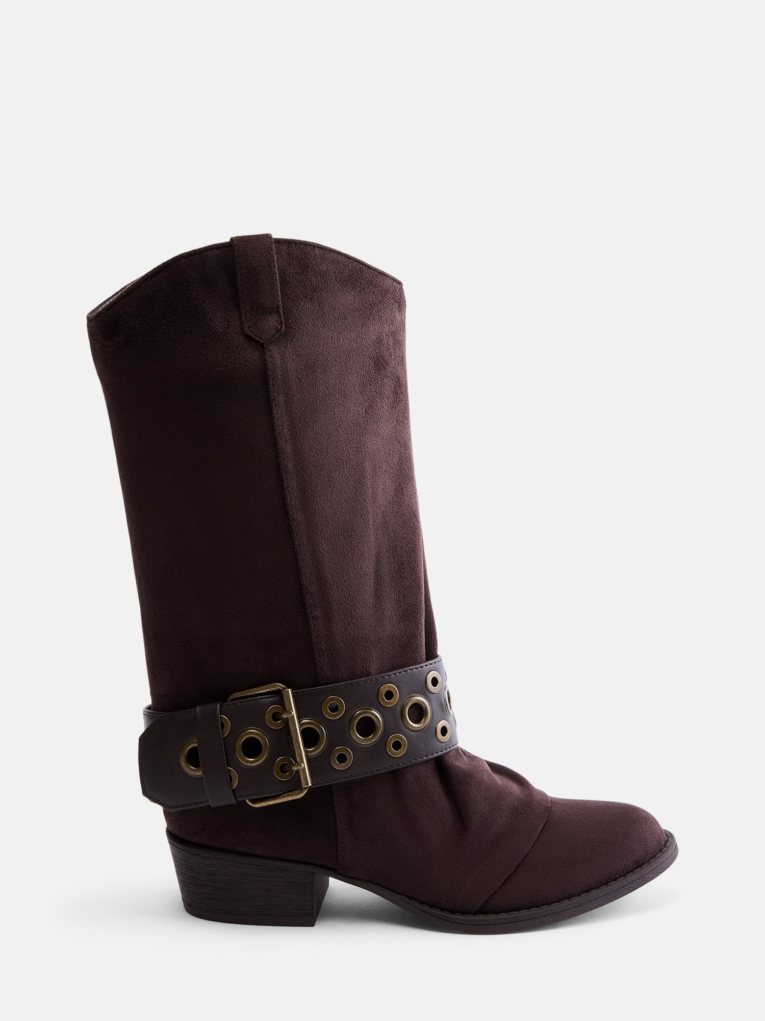 Madden NYC Women's Faux Suede Western Belt Boots