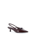 thumbnail image 1 of Madden NYC Women's Shiny Faux Leather Slingback Heels with Bow, 1 of 3