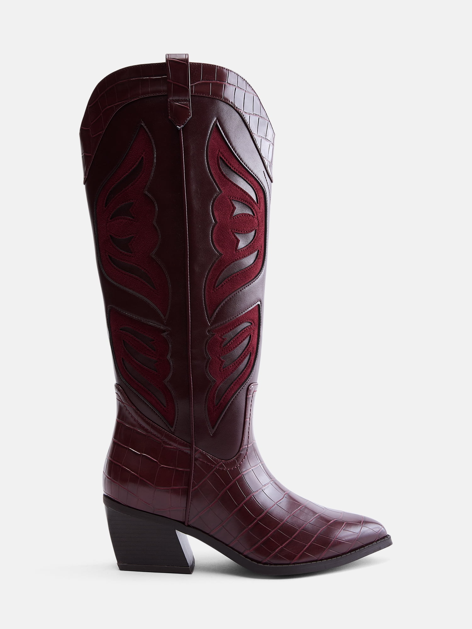 Madden NYC Women's Faux Leather Croco Butterfly Boots