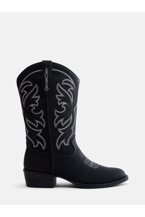 Women's Classic Faux Leather Western Boots