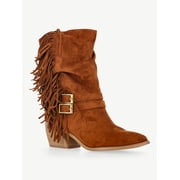 Women's Faux Suede Fringe Boots