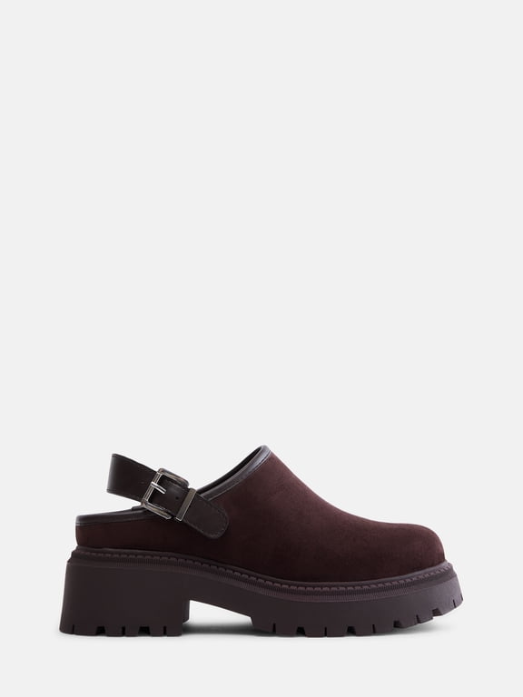 Women's Faux Suede Lug Sole Clogs