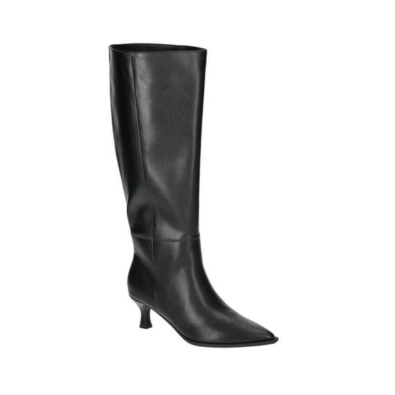 Madden NYC Women's Faux Leather Knee High Boots with Kitten Heel, Wide Calf Available