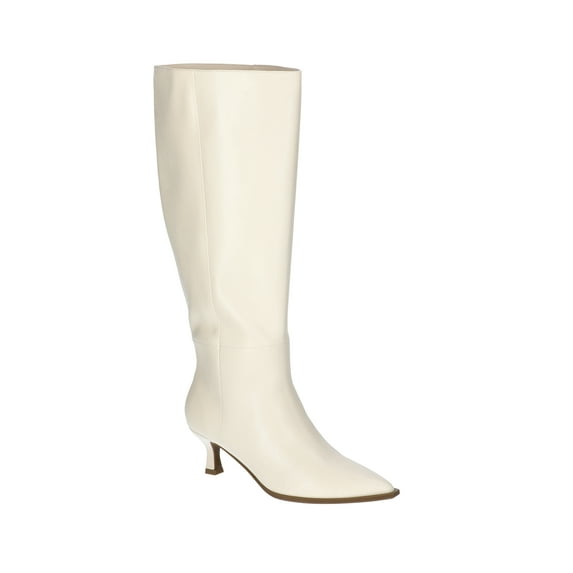 Madden NYC Women's Faux Leather Knee High Boots with Kitten Heel, Wide Calf Available