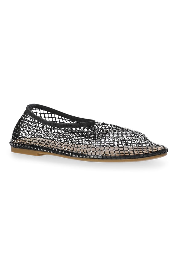 Women's Studded Mesh Flat Shoes