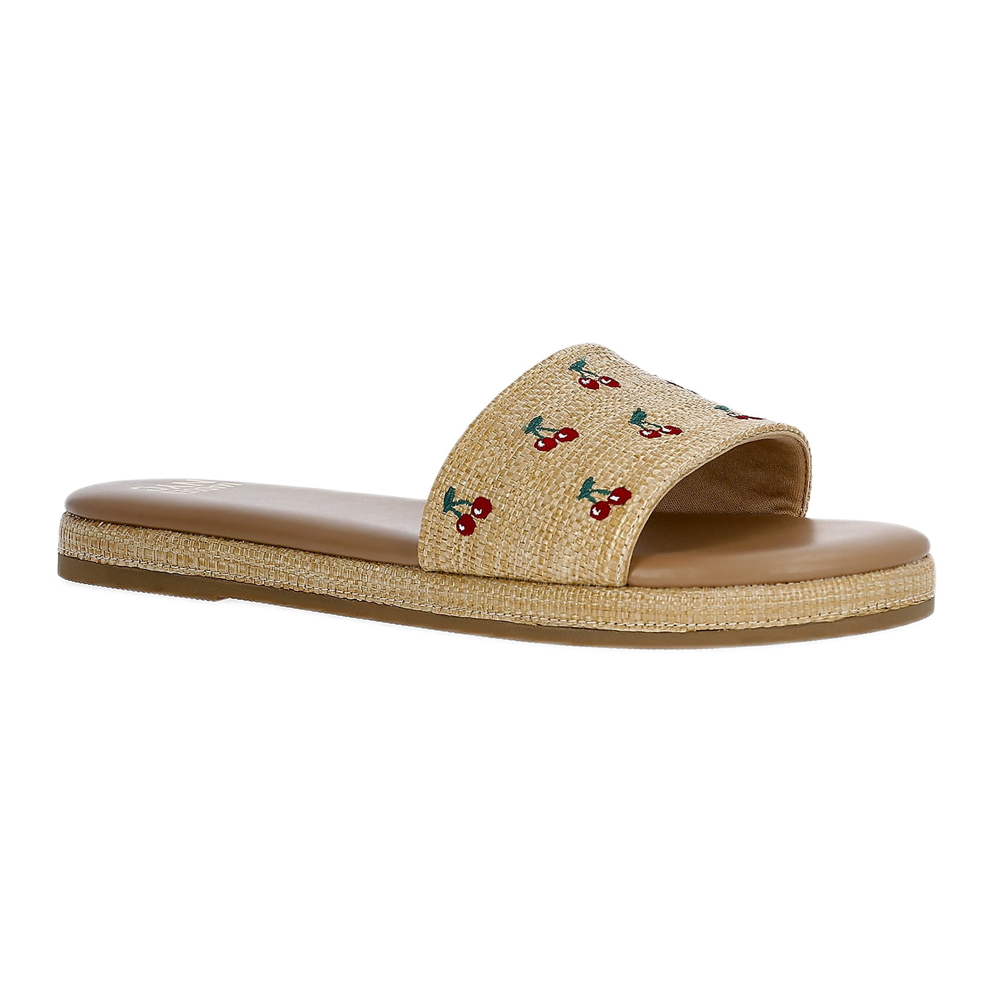 Women's Raffia Slide Sandals