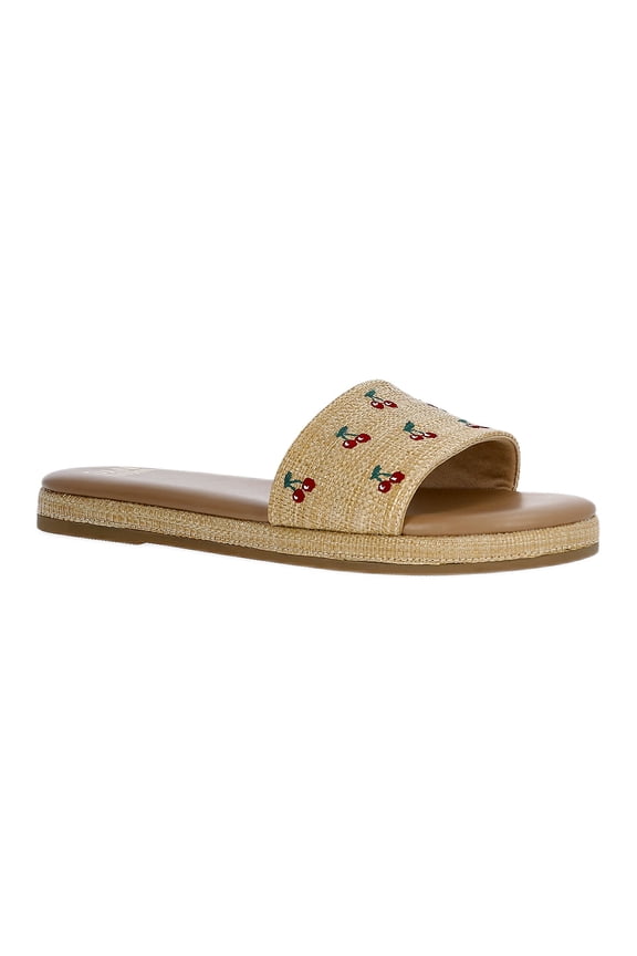 Women's Raffia Slide Sandals