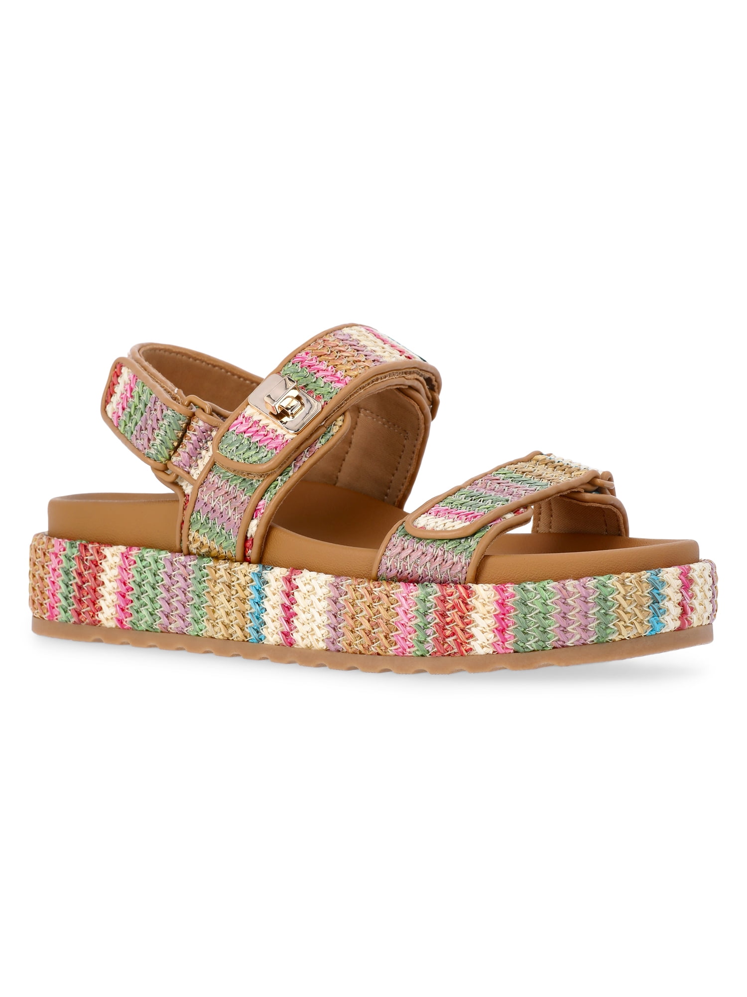 Madden NYC Women's Raffia Platform Sandals