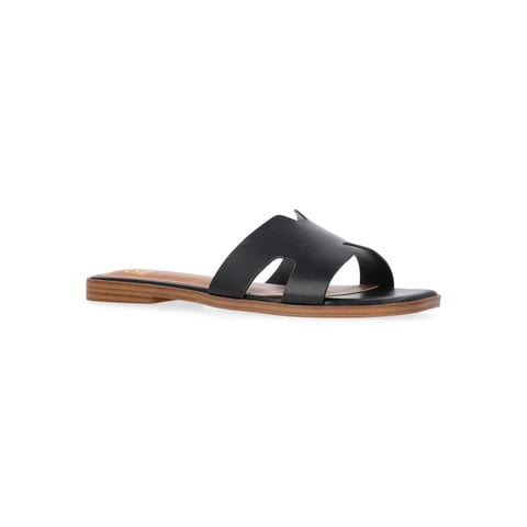 Women's Faux Leather Slide Sandals