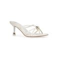 thumbnail image 1 of Madden NYC Women's Faux Leather Strappy Kitten Heel Sandals with Studded Accents, 1 of 6