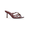 thumbnail image 1 of Madden NYC Women's Faux Leather Strappy Kitten Heel Sandals with Studded Accents, 1 of 6