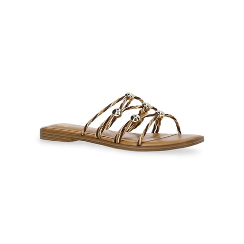 Women's Strappy Studded Slide Sandals